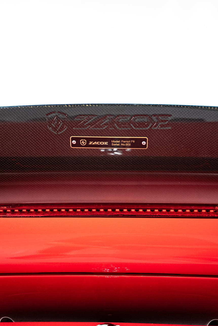 Dry Carbon Fiber Ferrari F8 Tributo Rear Wing - Zacoe