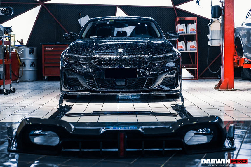 2019-2023 BMW 3 Series G20/G28 BKSS Style Carbon Fiber Rear Diffuser (With 4 Exhaust tips)