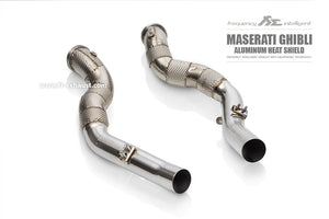 Maserati Ghibli V6 Turbo Catless Downpipe with Heat Shield