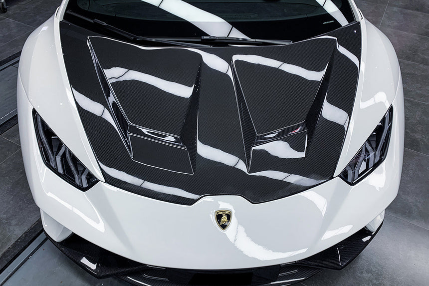 2015-2021 Lamborghini Huracan LP610/LP580/EVO BKSS Style Carbon Fiber Hood
