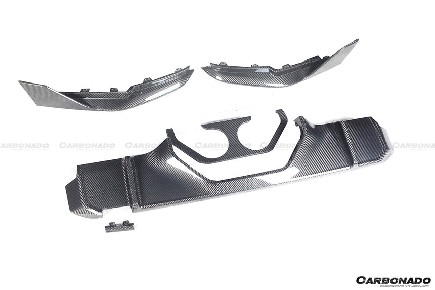 2021-UP BMW M3 G80 MP Style DRY Carbon Fiber Middle Rear Lip with Caps