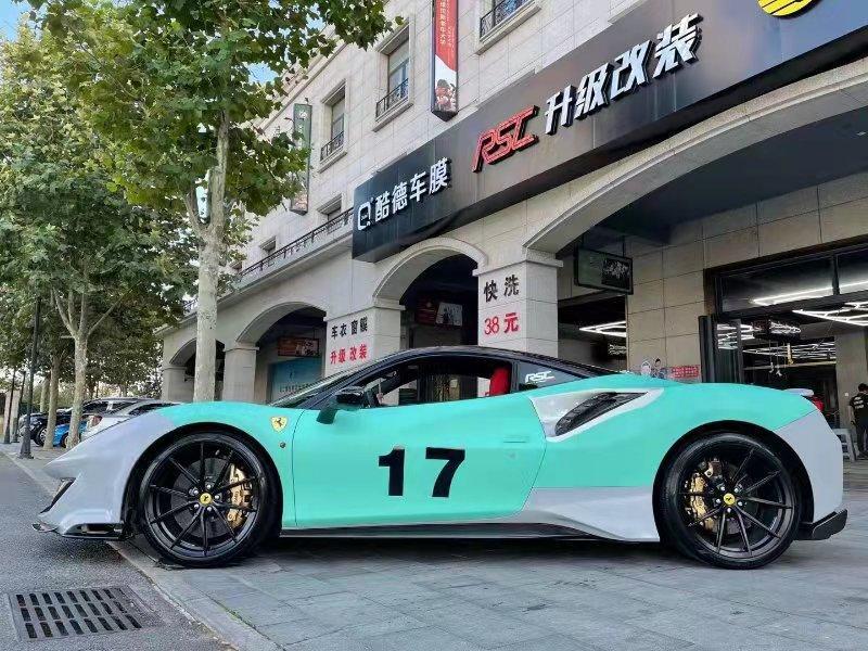 Dry Carbon Fiber Full Set Body Kit Front Bumper Rear Bumper Side Skirt For 488 GTB Pista Style