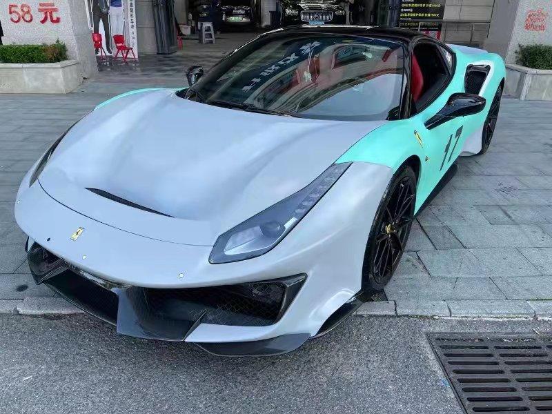 Dry Carbon Fiber Full Set Body Kit Front Bumper Rear Bumper Side Skirt For 488 GTB Pista Style