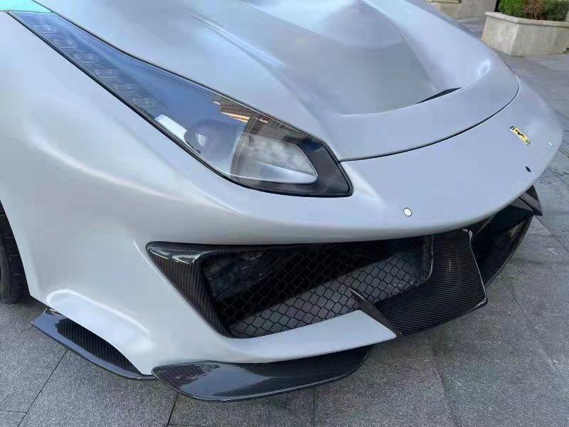 Dry Carbon Fiber Full Set Body Kit Front Bumper Rear Bumper Side Skirt For 488 GTB Pista Style