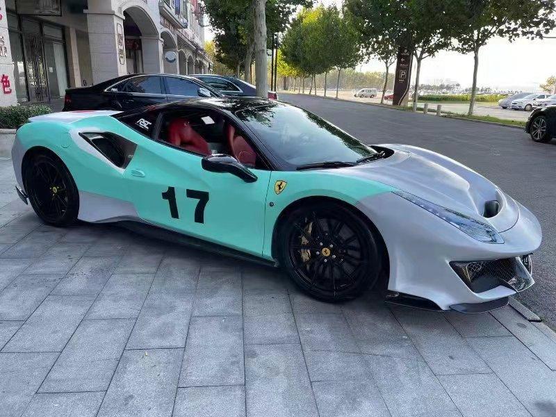 Dry Carbon Fiber Full Set Body Kit Front Bumper Rear Bumper Side Skirt For 488 GTB Pista Style