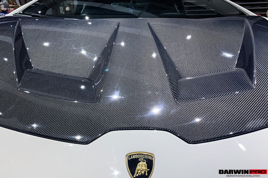 2015-2021 Lamborghini Huracan LP610/LP580/EVO BKSS Style Carbon Fiber Hood
