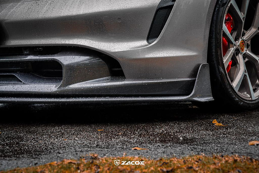 Porsche Taycan Dry Carbon Fiber Front Lip - Zacoe