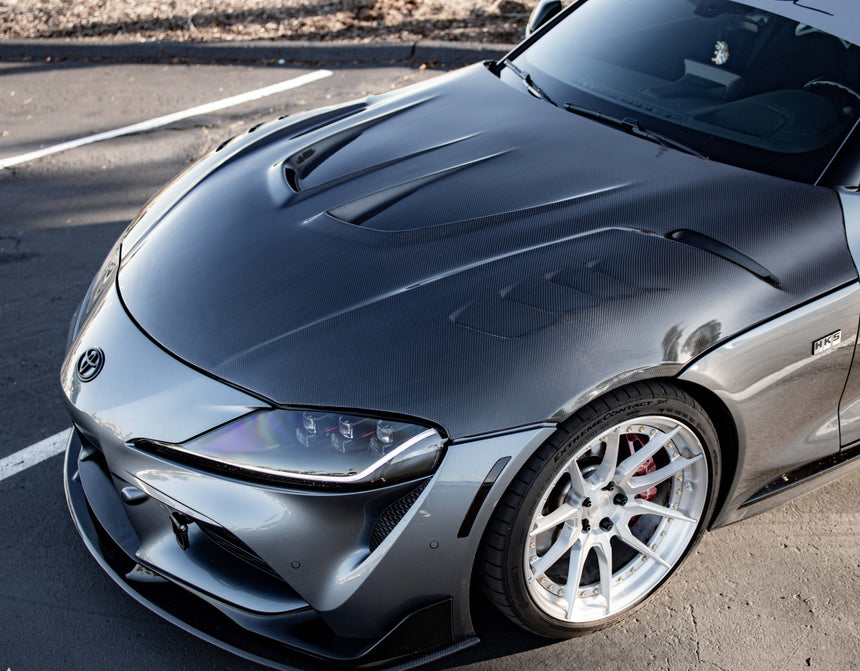 Toyota Supra Dry Carbon Fiber Hood (LB Style)