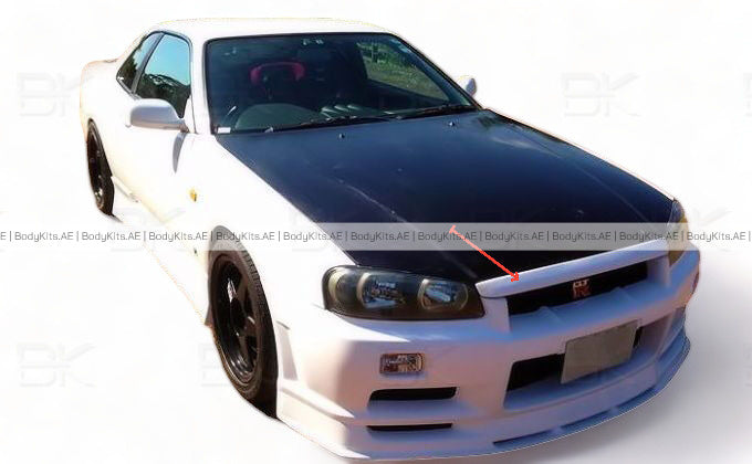 Nissan Skyline R34 Type-R 1998-2005 CF/FRP Bonnet Lip