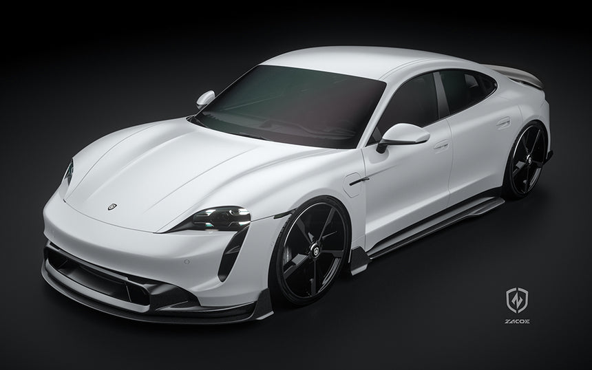 Porsche Taycan Dry Carbon Fiber Full Kit - Zacoe