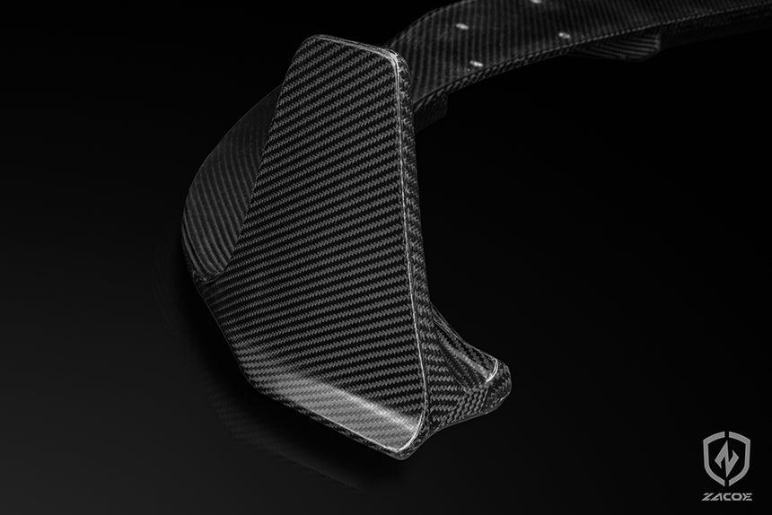 Porsche Taycan Dry Carbon Fiber Front Lip - Zacoe