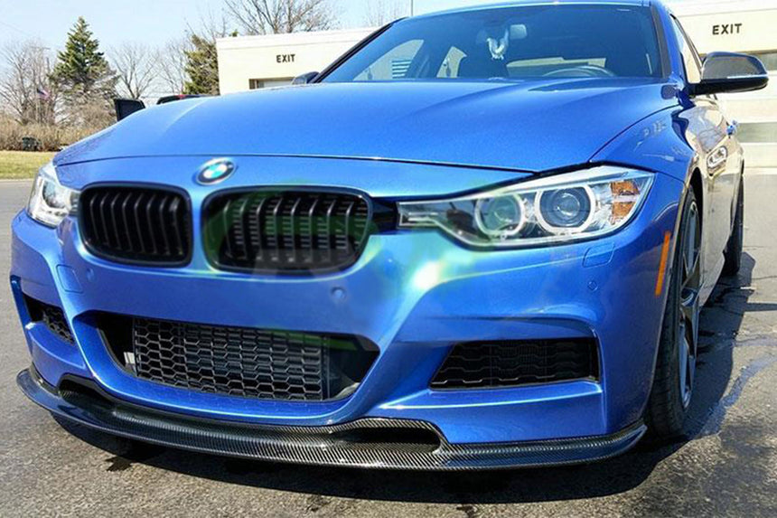 2013-2019 BMW 3 Series F30 F35 VA Style Carbon Fiber Front Lip (For MT Rear Bumper only)