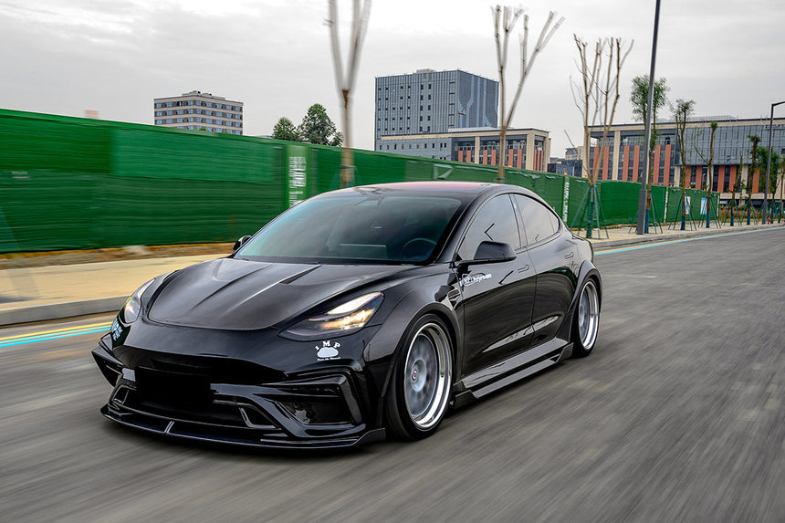2021+ Tesla Model 3 IMP Performance Partial Carbon Fiber Full Body Kit