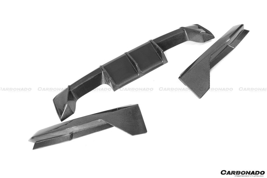 2021-UP BMW M3 G80 MP Style Carbon Fiber Quad Rear Lip with Caps