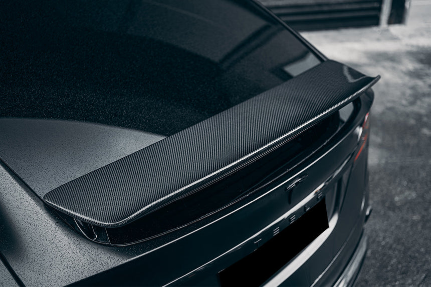 2016-2021 Tesla X SUV RZS Style Carbon Fiber Trunk Spoiler