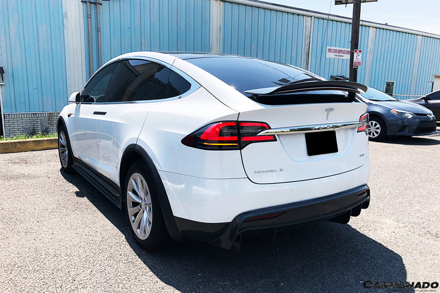 2016-2018 Tesla X SUV RZS Style Carbon Fiber Rear Diffuser