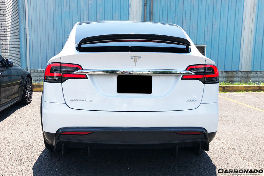 2016-2018 Tesla X SUV RZS Style Carbon Fiber Rear Diffuser