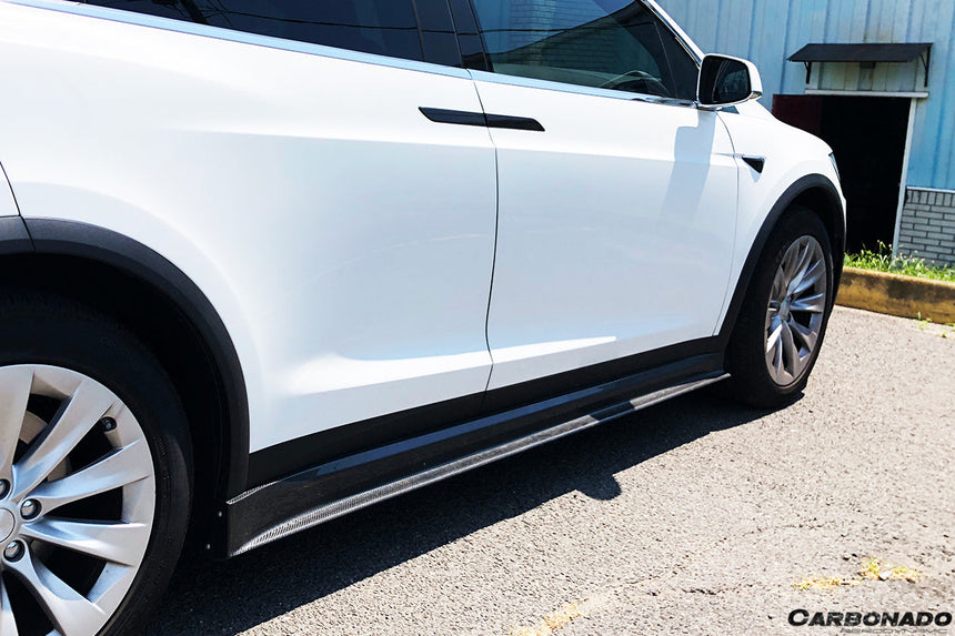 2016-2021 Tesla X SUV RZS Style Carbon Fiber Side Skirts