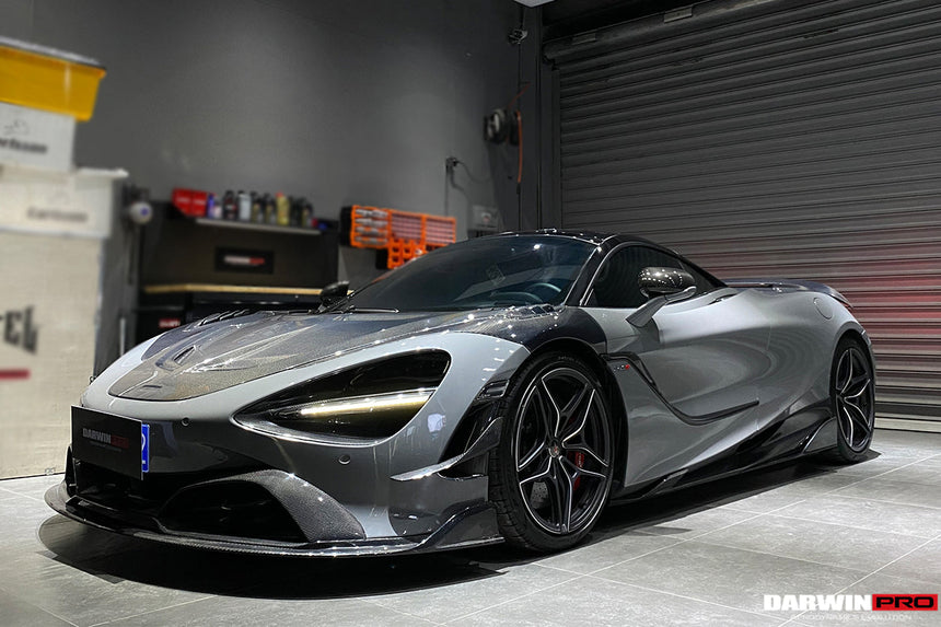 2017-2021 McLaren 720s Se²NWB Style Carbon Fiber Front Bumper Canards