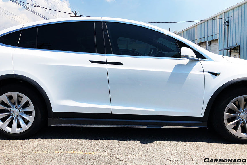 2016-2021 Tesla X SUV RZS Style Carbon Fiber Side Skirts