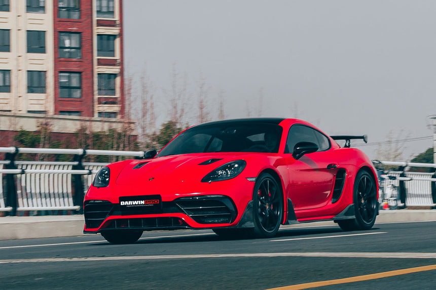 2016-2023 Porsche 718 Cayman/Boxster BKSS Style Partial Carbon Fiber Front Bumper