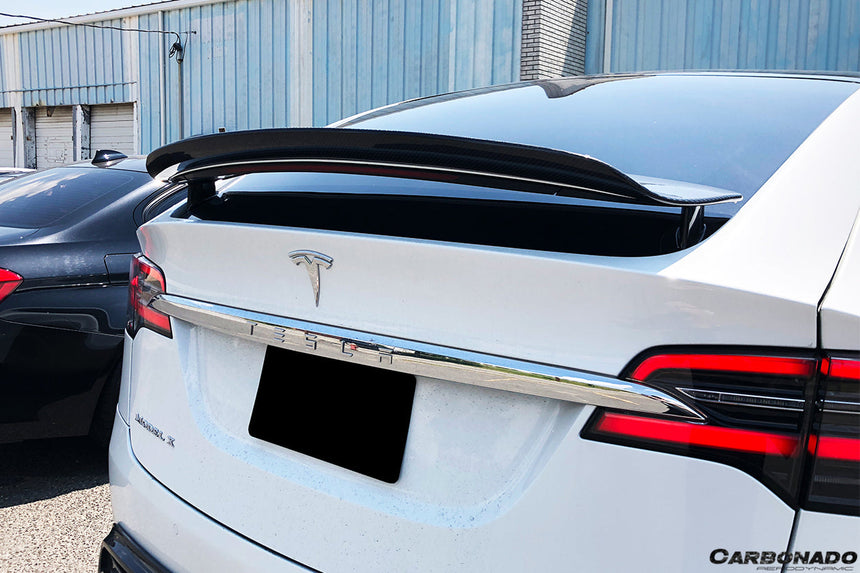 2016-2021 Tesla X SUV RZS Style Carbon Fiber Trunk Spoiler