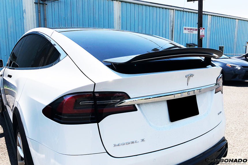 2016-2021 Tesla X SUV RZS Style Carbon Fiber Trunk Spoiler