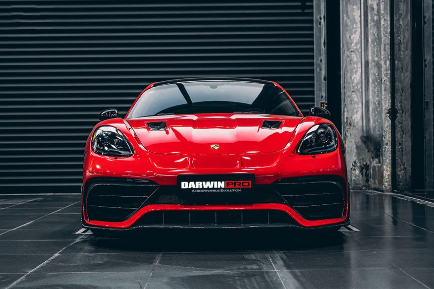 2016-2023 Porsche 718 Cayman/Boxster BKSS Style Partial Carbon Fiber Front Bumper