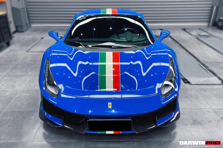 2018-2022 Ferrari 488 Pista Partial Carbon Fiber Front Bumper