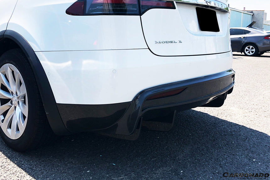 2019-2021 Tesla X SUV RZS Style Carbon Fiber Rear Diffuser