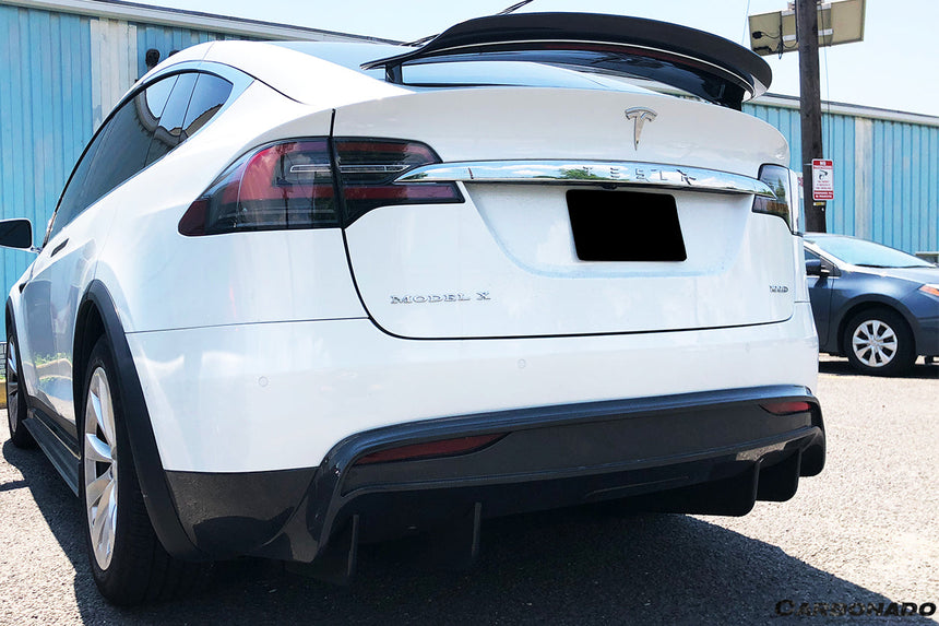 2019-2021 Tesla X SUV RZS Style Carbon Fiber Rear Diffuser