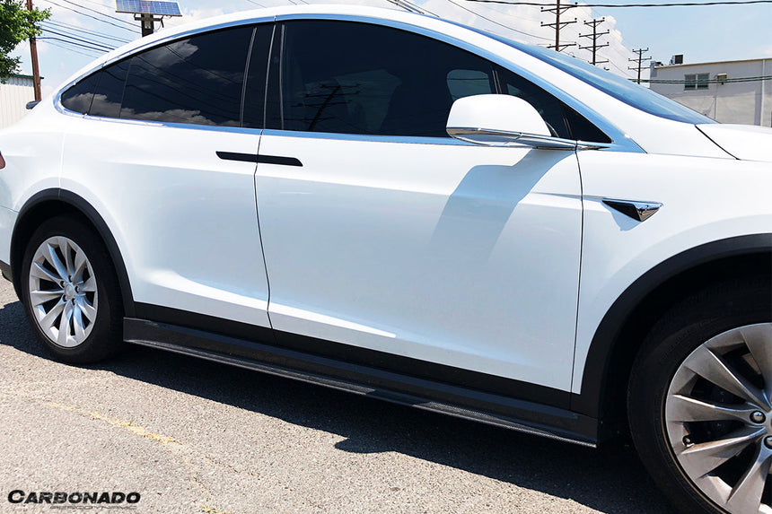2016-2021 Tesla X SUV RZS Style Carbon Fiber Side Skirts