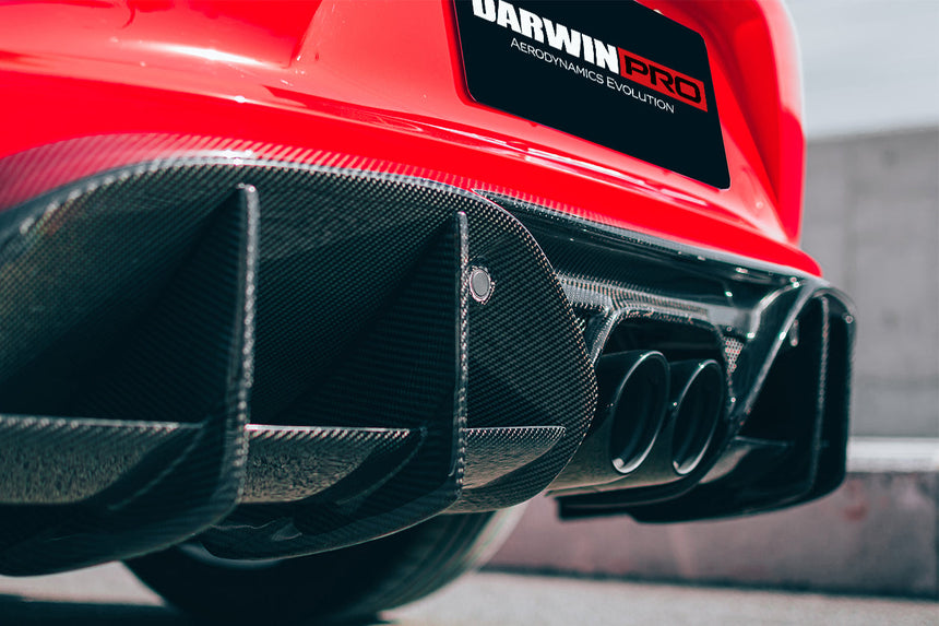 2016-2023 Porsche 718 Cayman/Boxster BKSS Style Carbon Fiber Rear Diffuser