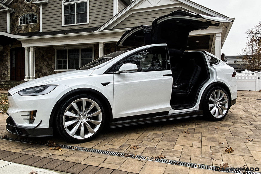 2016-2021 Tesla X SUV RZS Style Carbon Fiber Side Skirts