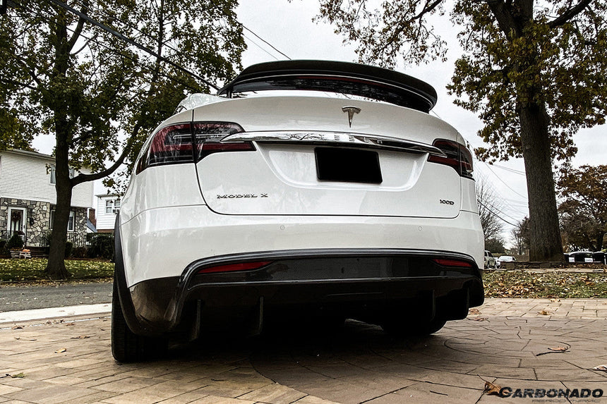 2019-2021 Tesla X SUV RZS Style Carbon Fiber Rear Diffuser