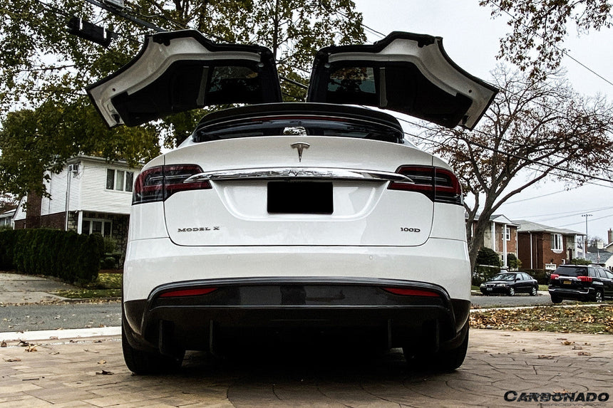 2016-2018 Tesla X SUV RZS Style Carbon Fiber Rear Diffuser