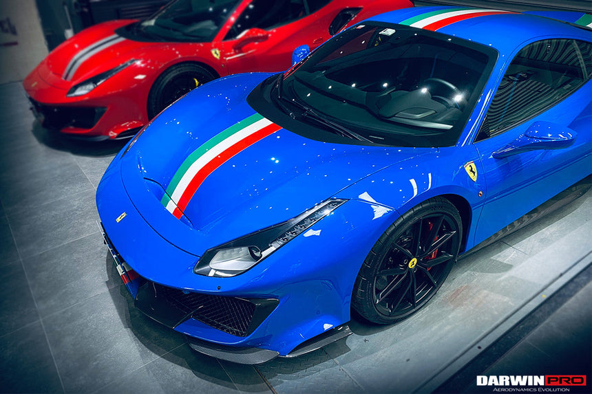 2018-2022 Ferrari 488 Pista Partial Carbon Fiber Front Bumper