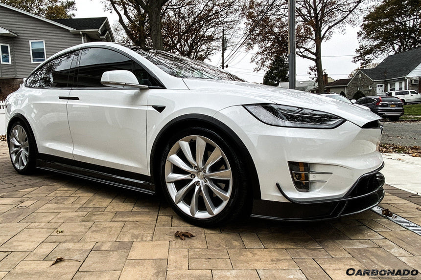 2016-2021 Tesla X SUV RZS Style Carbon Fiber Side Skirts