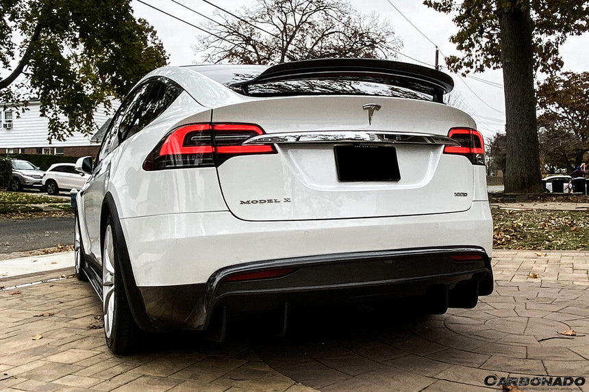 2016-2018 Tesla X SUV RZS Style Carbon Fiber Rear Diffuser