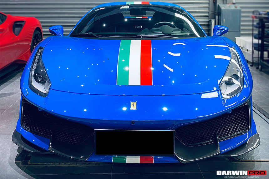 2018-2022 Ferrari 488 Pista Partial Carbon Fiber Front Bumper