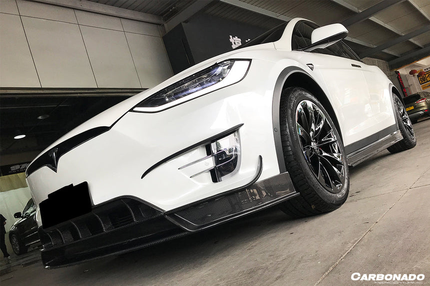2016-2021 Tesla X SUV RZS Style Carbon Fiber Front Lip