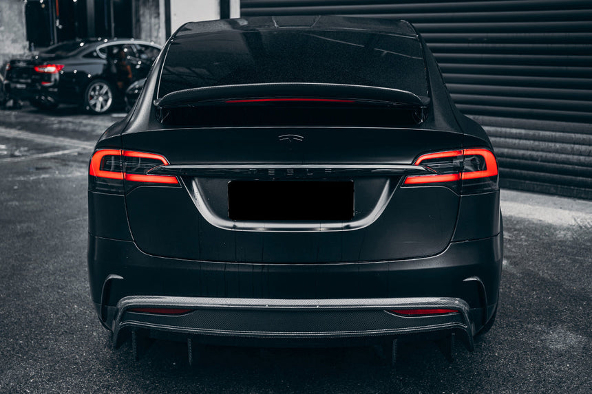 2016-2018 Tesla X SUV RZS Style Carbon Fiber Rear Diffuser