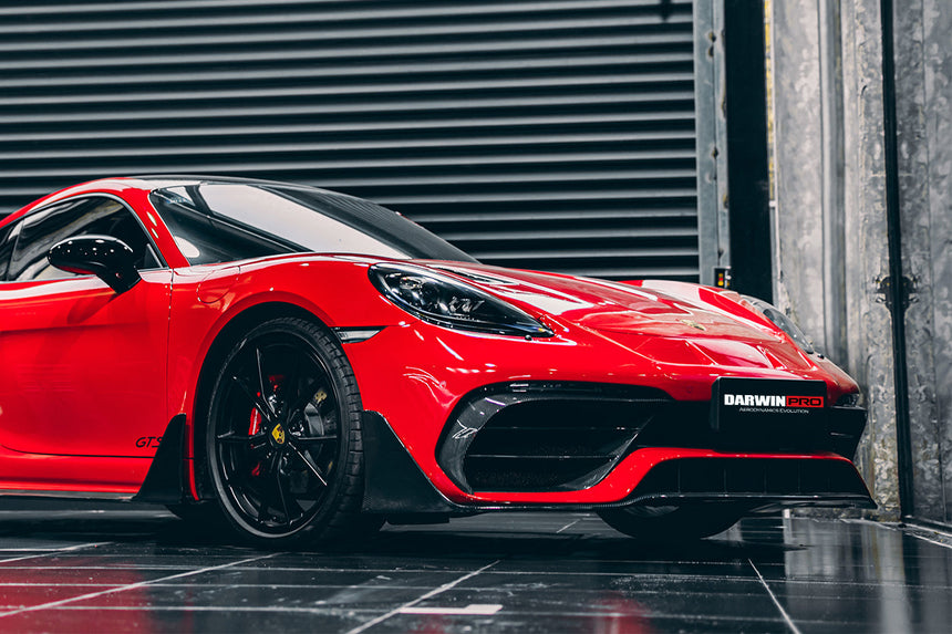 2016-2023 Porsche 718 Cayman/Boxster BKSS Style Partial Carbon Fiber Front Bumper