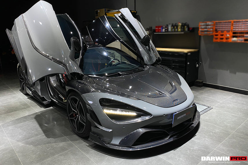 2017-2021 McLaren 720s Se²NWB Style Carbon Fiber Front Bumper Canards