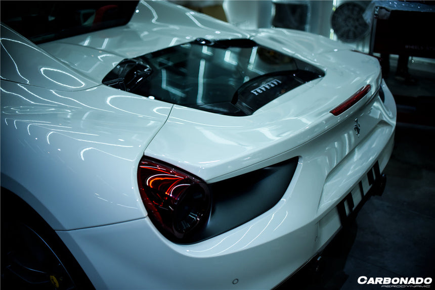 2015-2020 Ferrari 488 Spyder Dry Carbon Fiber Engine Hood With Glass