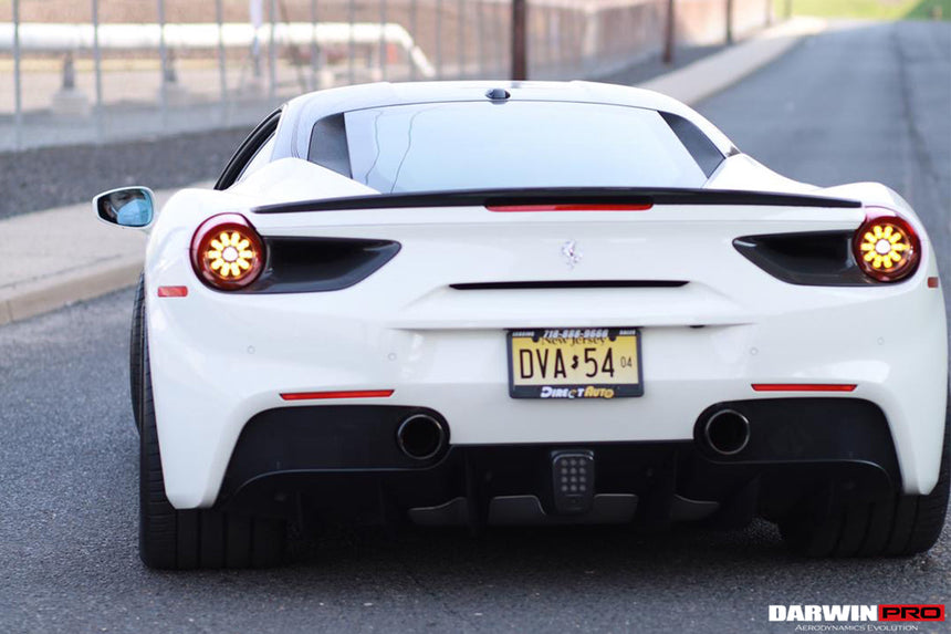 2015-2020 Ferrari 488 GTB BKSS Style Carbon Fiber Trunk Spoiler