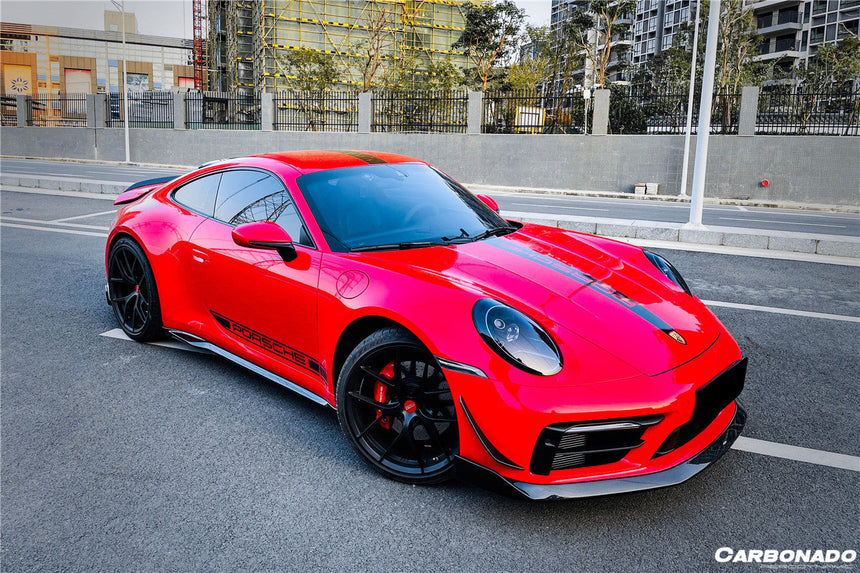 2019-2023 Porsche 911 992 Carrera/Targa Sport Design WP Style Dry Carbon Fiber Bumper Canards