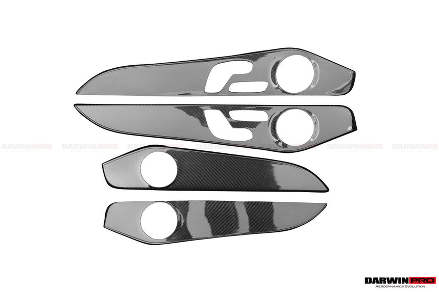 2015-2021 Mercedes Benz W205 C63/S AMG Sedan Carbon Fiber Interior Door Panel Trim Cover Strip
