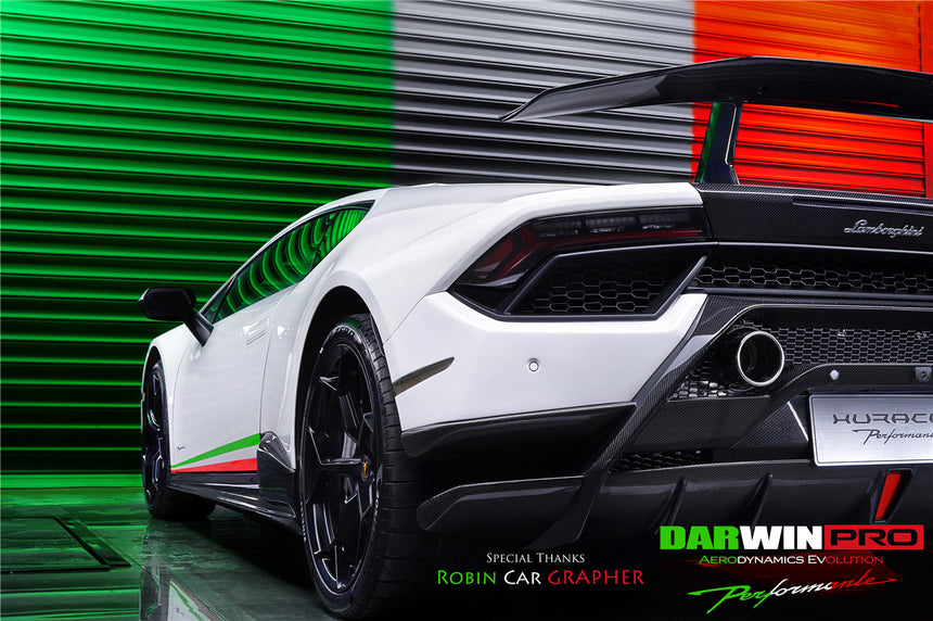 2015-2020 Lamborghini Huracan LP610/LP580 Performante Style Partial Carbon Rear Bumper