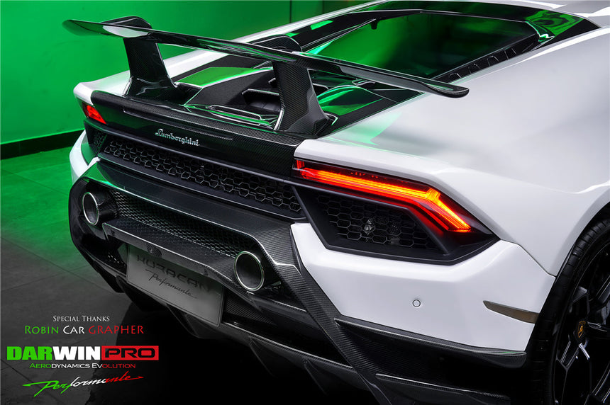 2015-2020 Lamborghini Huracan LP610/LP580 Performante Style Partial Carbon Rear Bumper